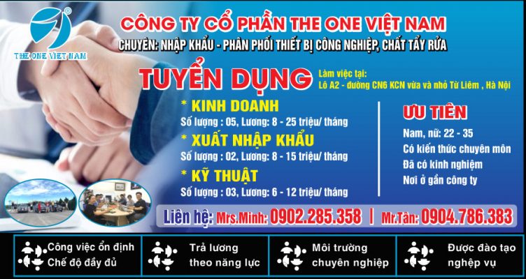 Tuyen Dung Nhan Vien Kinh Doanh Thiet Bi Giat La Cong Nghiep
